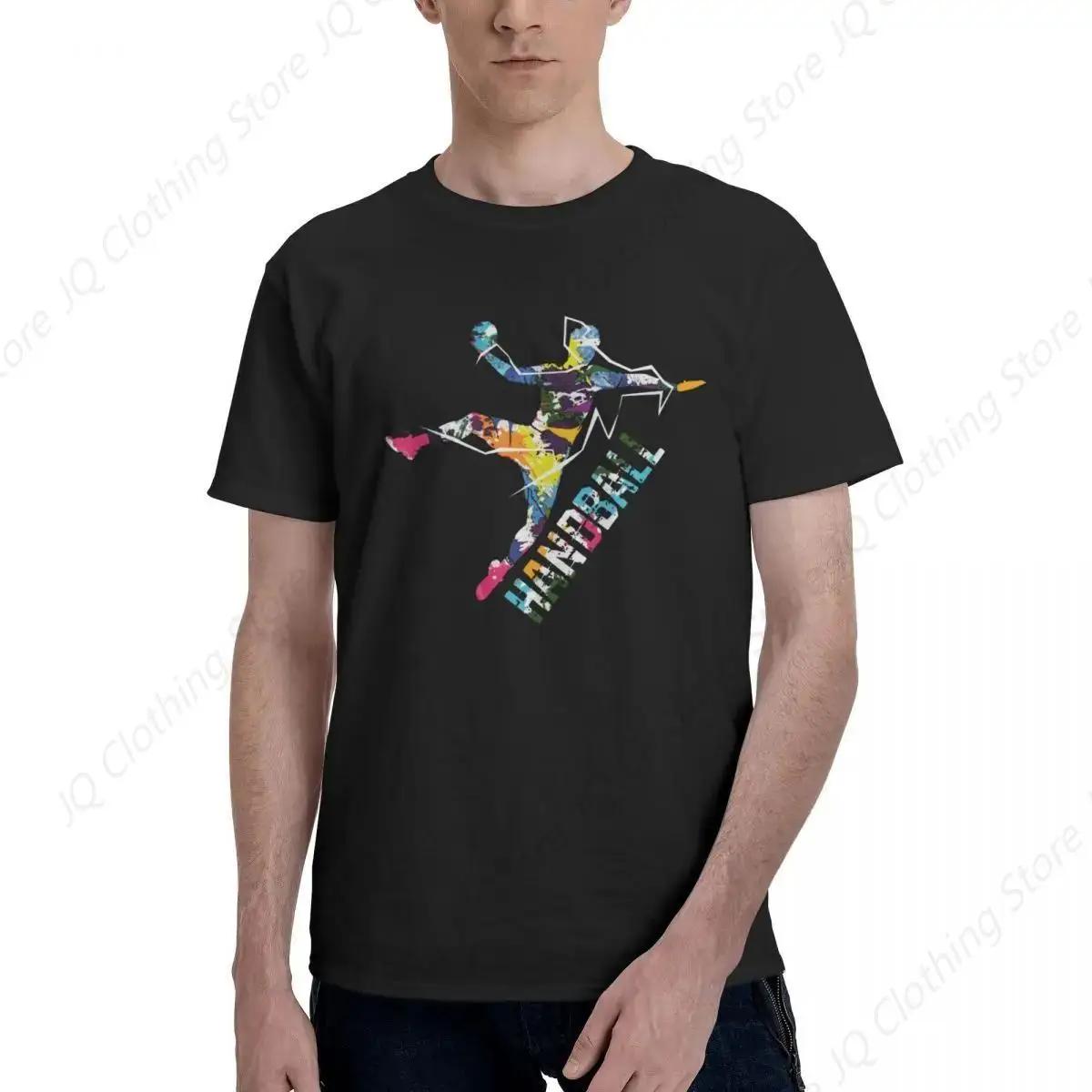 Handebol colorido gráfico de grandes dimensões t camisa camisetas para homens mulheres homem camiseta manga curta topos - Image 1