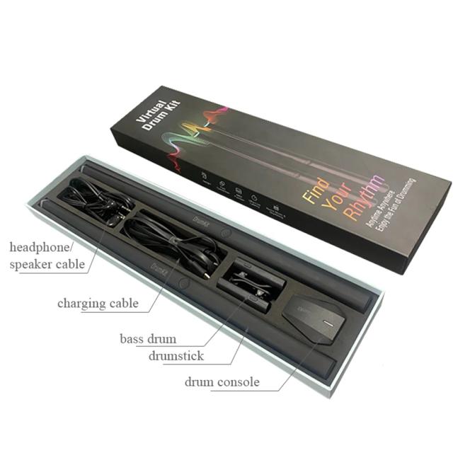 Kit Portátil de Somatossensorial com Console, Baquetas Eletrônicas e Air Drum Stick - Perfeito para Iniciantes em Música em 2024