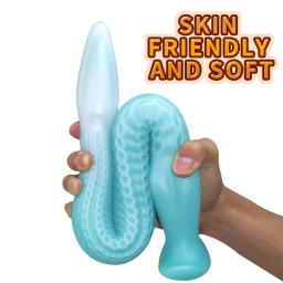 Tentáculo de Enguia-Plug Anal Super Longo para Homens e Mulheres, Dilatador Líquido Macio de Silicone, Massagem Anal, Produtos para Adultos - Image 2