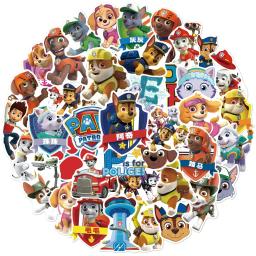 Cartoon Paw Patrol Anime Adesivos, DIY, skate, laptop, telefone, notebook, diário, carro, decalques engraçados para crianças, brinquedos adesivos, 10 pcs, 30 pcs, 50pcs - Image 3