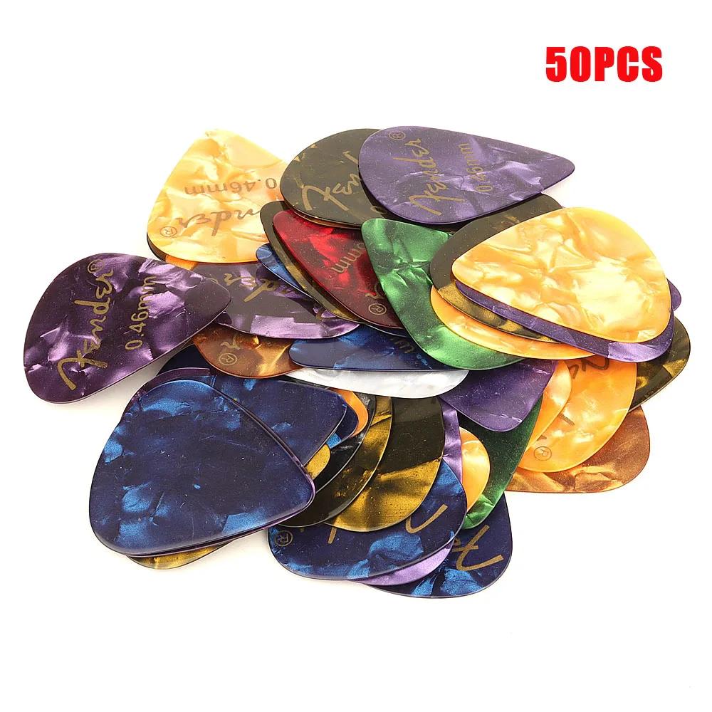 Escolhas acústicas suaves elétricas, celulóide de palheta, acessórios de guitarra, 0,46mm, 0,71mm, 0,81mm, 0,96mm, 50 Pcs, 100 Pcs, Novo - Image 1
