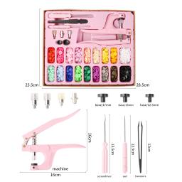 360 conjuntos de botões de pressão de plástico de 12mm com alicate de fixação de pressão multifuncional kit de ferramentas para clipes de roupas acessórios de costura - Image 3