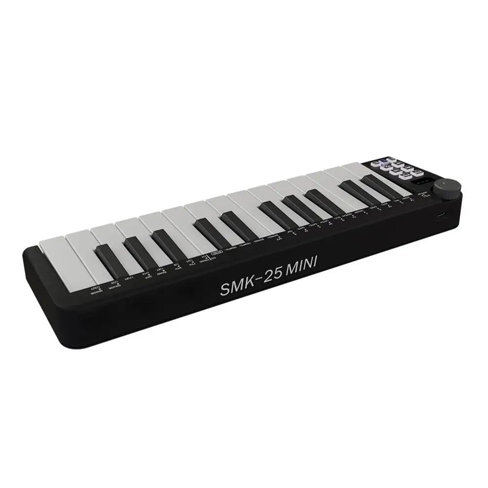 Mini USB MIDI teclado controlador com acordes inteligentes, modos de escala, arpejador para produção musical, 25 teclas - Image 1