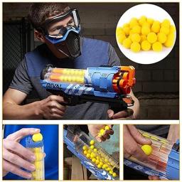 TISNERF-Balas de bola redondas originais, refil de dardos para série rival Nerf, amarelo, azul, vermelho, verde, laranja, 100 peças - Image 5