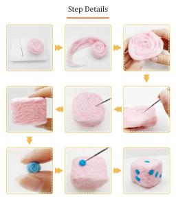 Kit de ferramentas de feltro, lã básica, feltro artesanal, materiais de tecido DIY, acessórios, 40 cores - Image 5