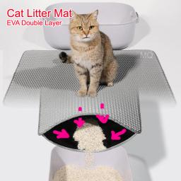 Tapete de areia para gatos com EVA Dupla Camada Caixa de areia antiderrapante impermeável para animais de estimação, cama lavável, almofada limpa, presente - Image 1