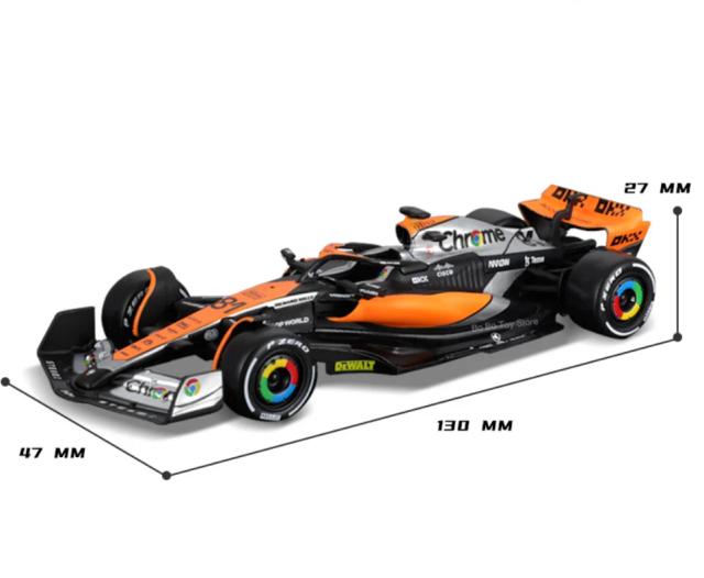 Bburago 1:43 McLaren MCL38 2024 Modelo de Carro de Liga de Corrida