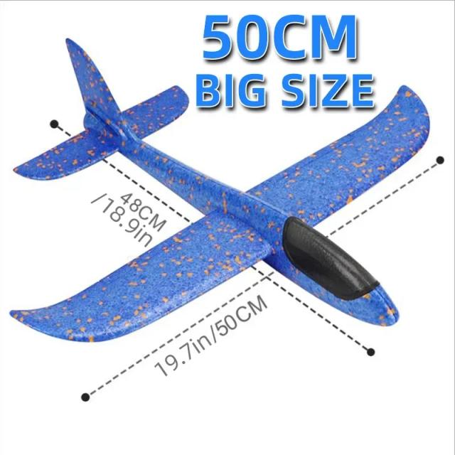 Big Foam Plane Glider Lançamento Manual 50cm