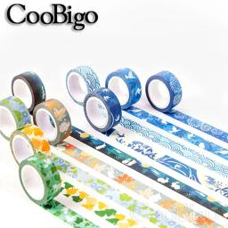 1 rolo de fita washi estilo japonês, adesivos kawaii sakura para scrapbooking, diário, caderno de leite, suprimentos de papelaria, montagem fuji - Image 4