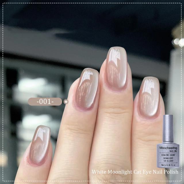 Cerâmica Olho de Gato: Esmalte Magnético Luar Branco com Efeitos Gel e Shimmer para Uso com UV e LED