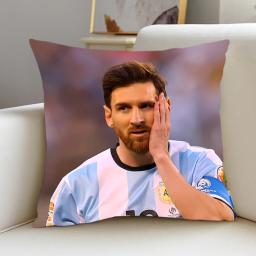 Capa de almofada l-lion messi quarto quarto escritório cafeteria carro dakimakura almofadas sala de estar fronha estrela de futebol presente - Image 1