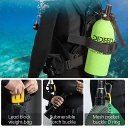 DIDEEP-Equipamento de Mergulho e Snorkeling, Kit Cilindro Oxigênio, Respirador, Mergulho, Snorkeling, 3L, X6000 - Image 4