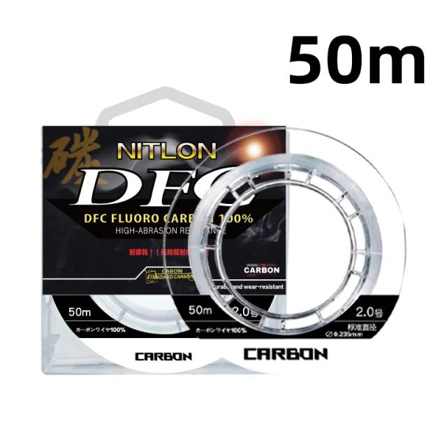 YGK Japan Linha de Pesca Fluorocarbono 50m