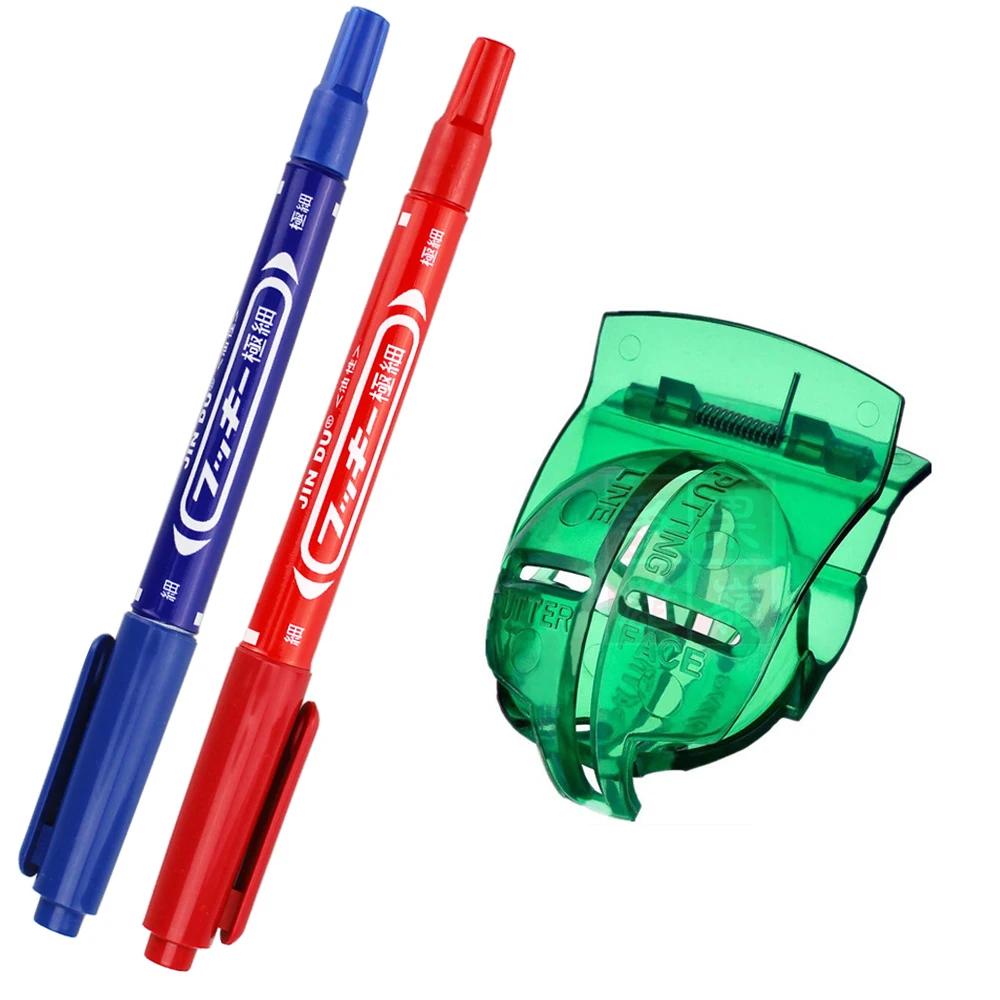 1pc linha forro de bola de golfe desenho marcação alinhamento colocando ferramenta e 3 peças caneta marcador bola de golfe, golfe scribe acessórios - Image 1