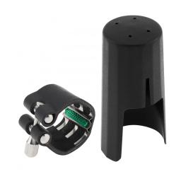 Couro ligadura e plástico Bb clarinete bocal, bocal tampa, bocal fixador conjuntos, acessórios para instrumentos musicais - Image 1