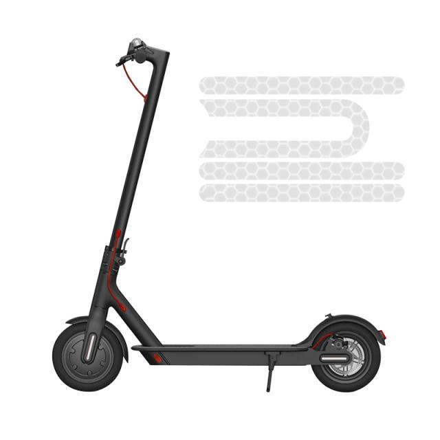 Adesivos Reflexivos Mijia Pro para Segurança em Ciclismo e E-Scooter, Decoração de Carro em PVC - 4 Peças