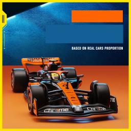McLaren Racing Team Diecast Carro de brinquedo metálico F1 MCL60 2023, Modelo de veículo miniatura de carro, Free Wheels Collection, Presente para menino, 1:24, CCA, 1:24 - Image 4