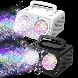 Máquina elétrica de bolhas, bolha portátil, presente de casamento, brinquedo ao ar livre sem bateria e água bolha, 20 furos - Image 1