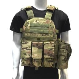 Colete portador de placa camuflada, multifuncional, paintball, airsoft, ajustável, masculino, feminino, equipamento de combate para ciclismo ao ar livre - Image 1