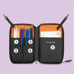 Baquetas Mochila Carry Case, estojo de armazenamento, acessórios de baqueta, bolsos, dois compartimentos, alças duplas - Image 5