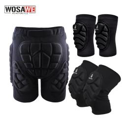 Wosawe acolchoado shorts da motocicleta esportes ao ar livre shorts de esqui hip pad protetor armadura esqui snowboard skate calças shorts do motor - Image 1