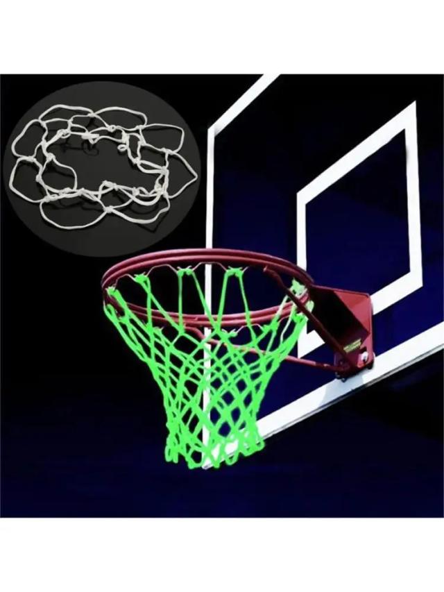 Rede de Basquete para Crianças All-Weather com Malha Formativa, Aro Iluminado no Escuro e Cesta Alimentada