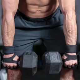 Luvas de treinamento esportivo masculino e feminino, protetor de palma de pulso, halteres Ha, fitness, musculação, halterofilismo, ginástica, treino, 1 par - Image 2