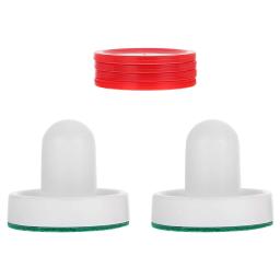 2 conjuntos de discos de hóquei de ar empurradores de hóquei de plástico resistente ao desgaste portátil acessórios de sala de jogos diversão ao ar livre - Image 5