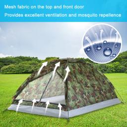 Waterproof Camping Tent, Windproof, UV Sunshade Canopy, única camada, Outdoor Equipamentos Camuflagem portátil, 1 ou 2 Pessoa - Image 3