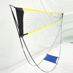 Conjunto de rede de badminton incluído saco de transporte dobrável multifuncional rede de vôlei conjunto de rede de tênis para jogos quintal gramado exercício jardim - Image 4