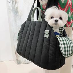 Carrinho de estimação portátil com assento de carro, Cama de viagem para cães pequenos e gatos, Bolsa de estimação de segurança - Image 2