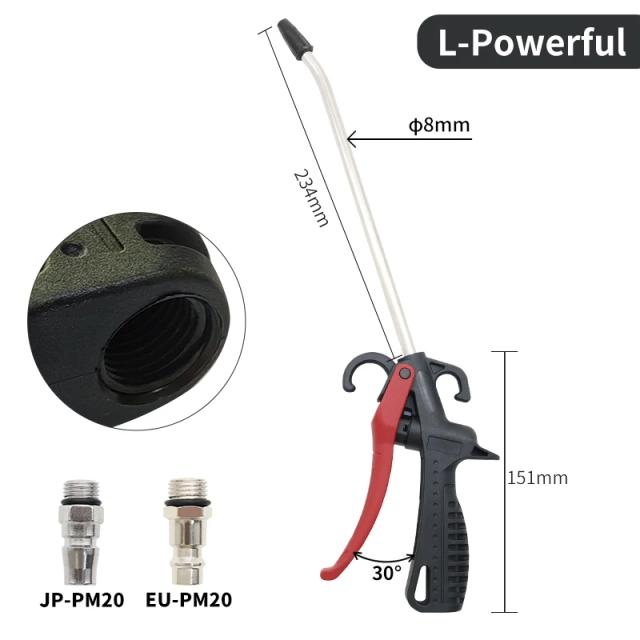 Pistola Pneumática NUODA: Ferramenta Versátil para Airsoft e Limpeza com Spray de Poeira, Tipo UE e Japão, 1/4" Porto