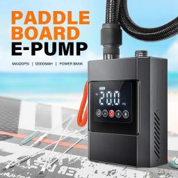 Inflável Stand-Up Paddle para Surf Kite, Stand-Up PVC Boat, Acessórios de caiaque, Colchão Kite, Colchão Tenda, Bomba SUP, Recarregável, 20PSI - Image 1