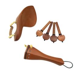 1 conjunto jujuba violino madeira acessórios peças acessórios 4/4,Tailpiece + pinos Tuning + Endpins + resto Chin/Chin Titular - Image 4
