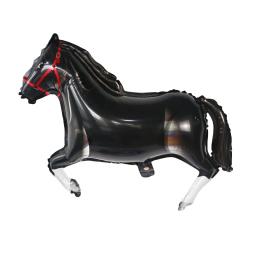 Balões de folha em forma de cavalo animal, decoração do partido do tema do aniversário, chuveiro do bebê, festa do vaqueiro, suprimentos Air Globos, brinquedos das crianças, 4pcs - Image 2