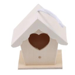Mini Gaiola De Pendurado De Madeira, Birdhouse Ao Ar Livre, Gaiolas De Jardim, Decoração De Quintal Em Casa, Produtos De Pássaro, Ninho De Papagaio - Image 4