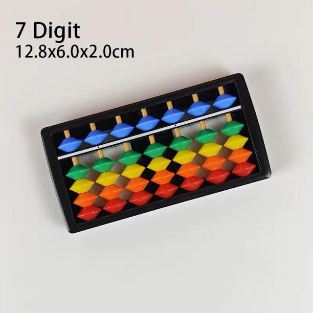 Ábaco Montessori Plástico 7-17 Colunas Ferramenta Cálculo Colorido