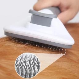 Escova auto-limpante para animais de estimação, removedor de cabelo, ferramentas de higiene, acessórios dematting, slicker beleza, raspador, gatinho, cachorro, gato - Image 5