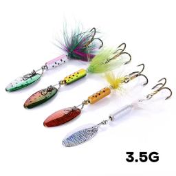 Metal vib iscas 1 pçs 3.5g pena lantejoulas wobbler vibrações colher isca de pesca baixo artificial duro isca cigarra equipamento de pesca - Image 1