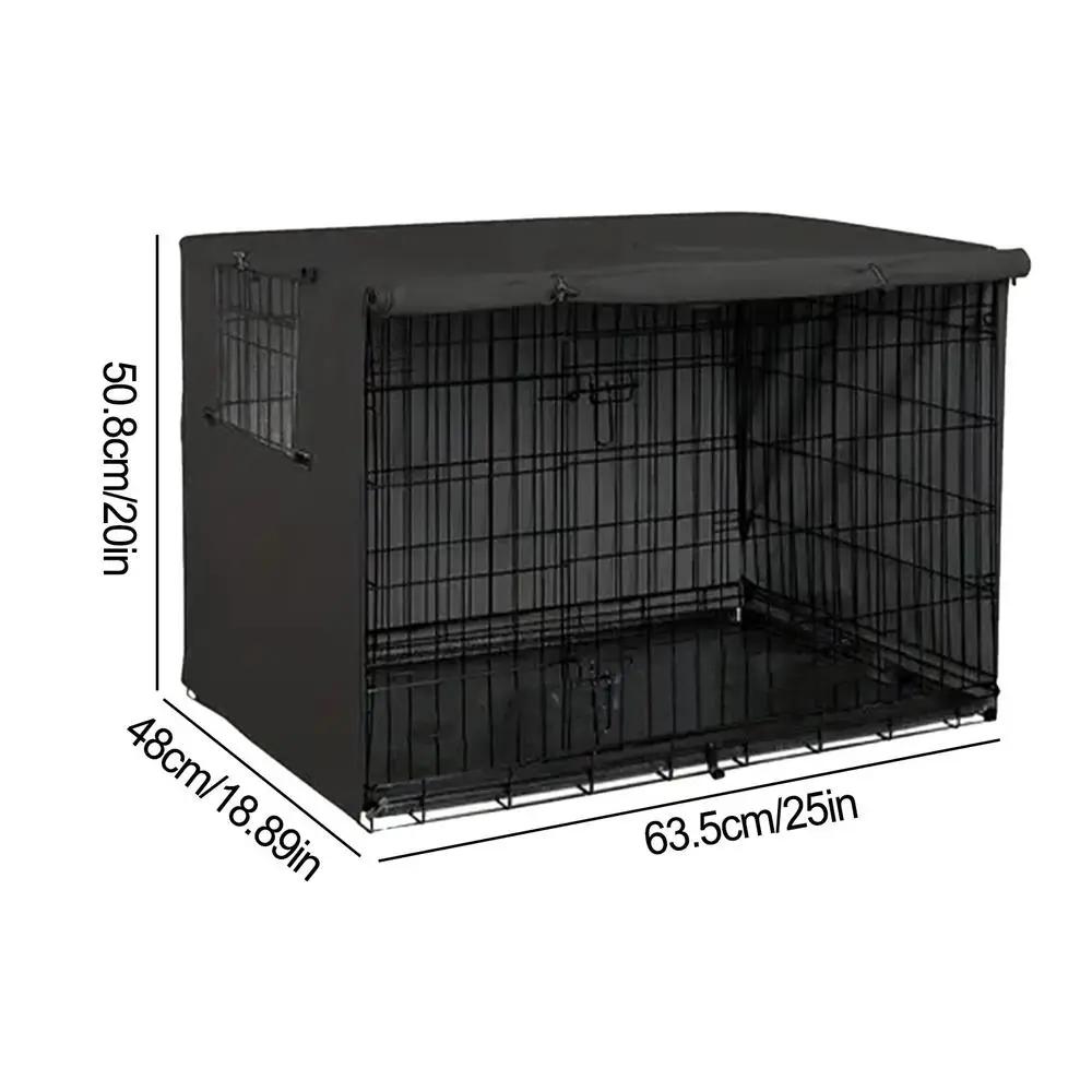Impermeável Oxford pano cão canil capa, Windproof Pet Crate capa protetora, Universal Fit para interior e exterior, Pet fornecimentos - Image 1