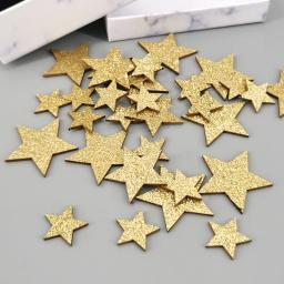 Estrelas de madeira glitter lantejoulas confetes para diy artesanal artesanato casamento aniversário festa natal mesa peça central vitrine decoração - Image 1