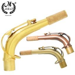 M MBAT Saxe Pescoço Curvo Saxofone Alto Pescoço Curvo Material de Latão Sax Instrumento de Sopro Acessório 24,5mm - Image 1