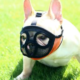 Máscara anti-mordida para animais de estimação, focinho de buldogue francês, boca curta, dou ying, cachorro - Image 1