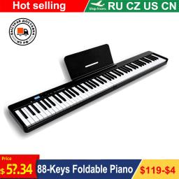 Piano Digital Multifuncional Dobrável, 88 teclas, Teclado eletrônico portátil, Instrumentos musicais para estudantes - Image 1