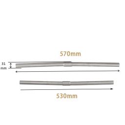 Barra de cabo plano de titânio embutido 25.4mm para bicicleta/para bicicleta de emergência-ti - Image 1