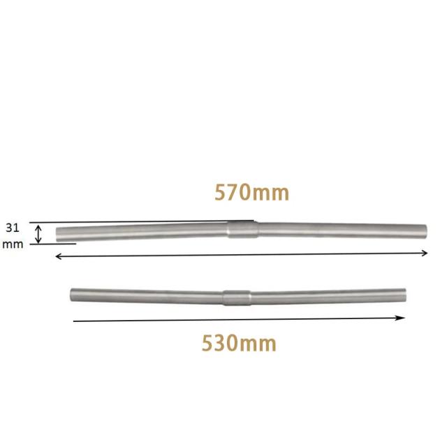 Barra de Cabo Plano de Titânio Embutido 25,4mm para Bicicletas de Emergência