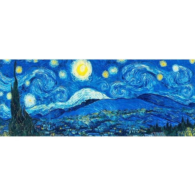 Kits de Pintura em Diamante 5D Van Gogh Noite Estrelada e Luzes do Norte - Quadrado e Redondo, Mosaico Bordado DIY