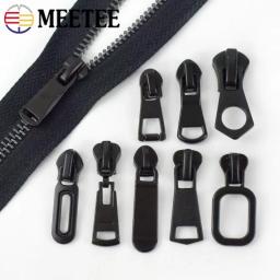 10 pçs preto zíper slider para 3 #5 #8 # resina de metal zip fita fecho automático cabeça kit de reparação saco acessórios de costura vestuário - Image 1