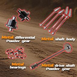 9522PRO 85 KM/H Carro RC de alta velocidade sem escova com tração nas quatro rodas Off-road Drift 1:16 Carro de corrida profissional 9522 50 KM/H Brinquedo para meninos - Image 6