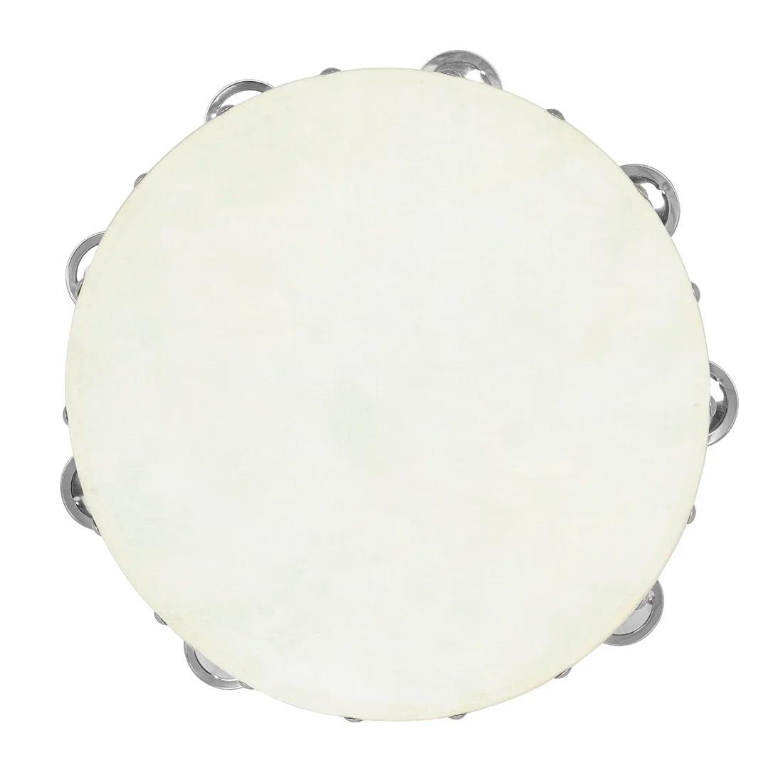 Pele De Carneiro Pandeiro Para Educação Iluminada, 10 Polegadas, Percussão De Madeira Instrumentos - Image 1
